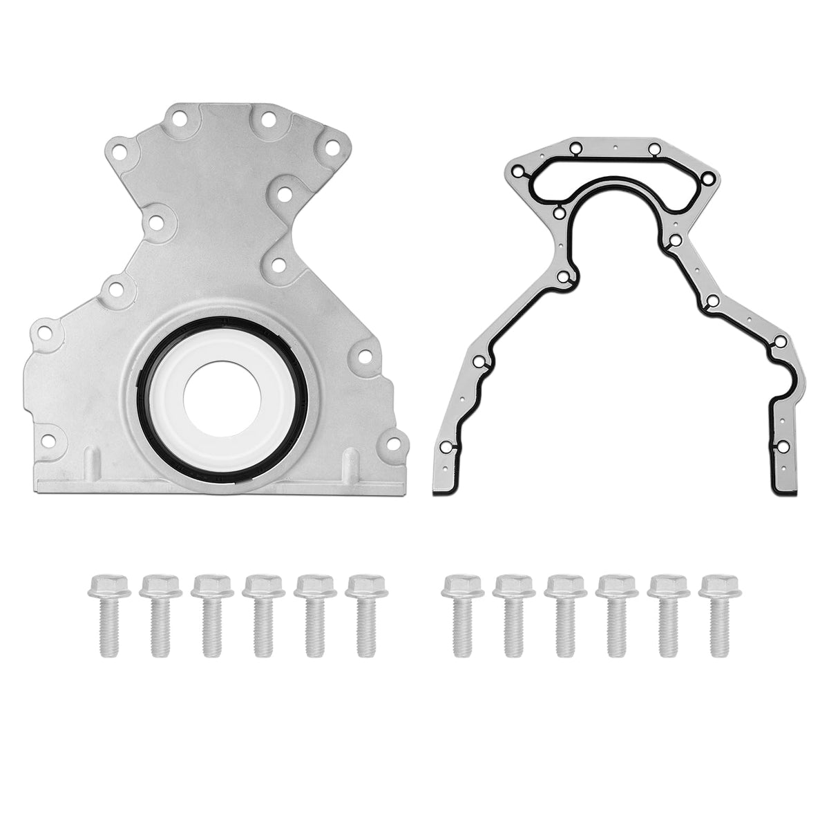 AUTOBABA front view of rear main seal cover showing precise fit