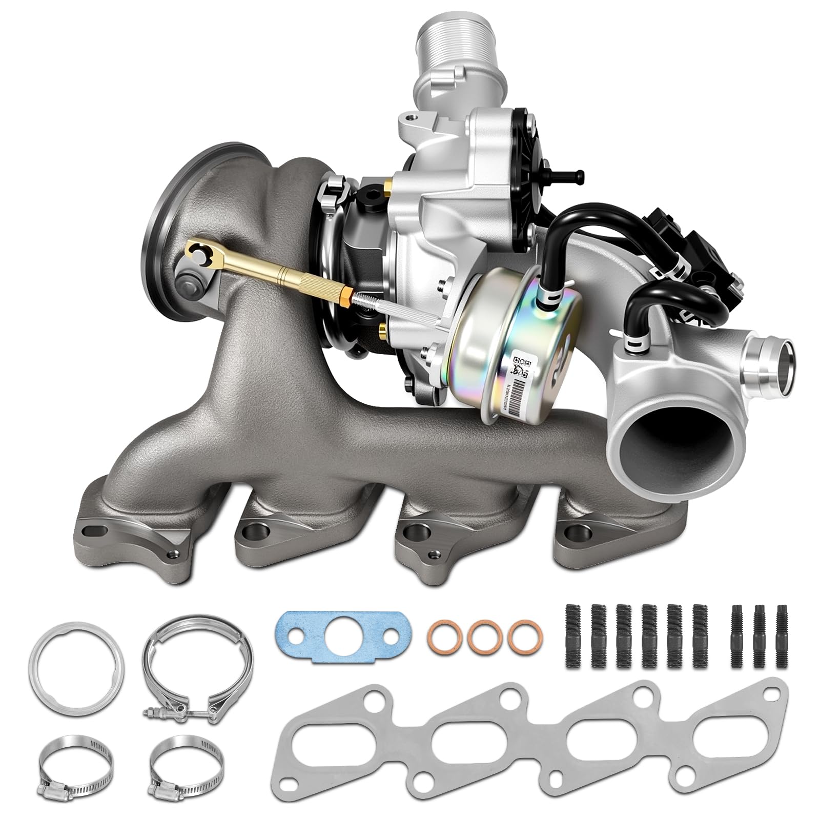 AUTOBABA turbocharger front view showing clean housing and fitment benefits