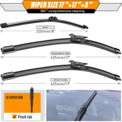 AUTOBOO 17-inch right front blade angled demonstrating fitment
