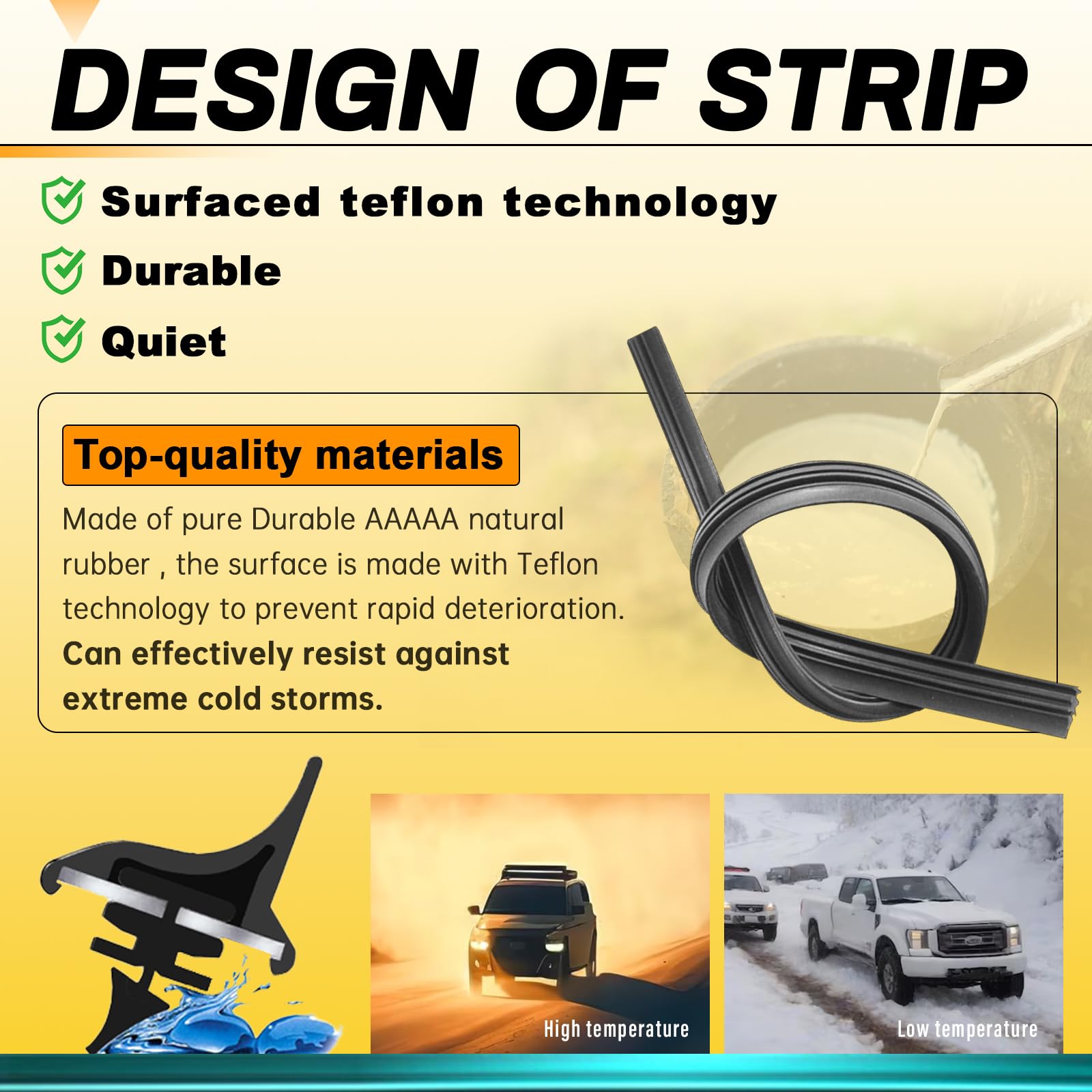 AUTOBOO aerodynamic profile side view reducing wind lift and lowering noise