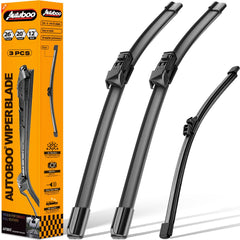 AUTOBOO packaged three-blade set showing complete replacement kit and benefit of full coverage