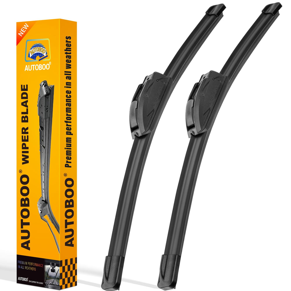 AUTOBOO front pack showing 26 and 24 inch blades and clear labeling for quick identification