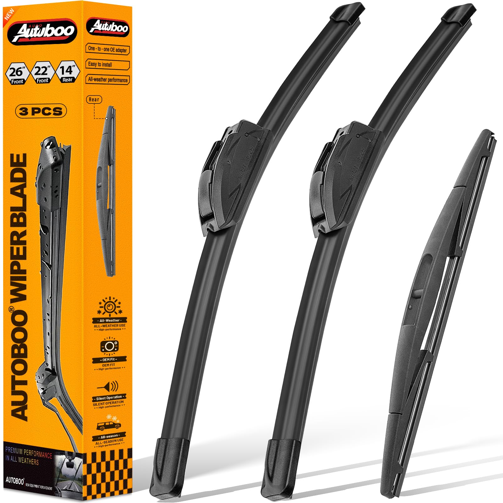 AUTOBOO front packaging kit showing compatibility with Honda Pilot and easy replacement