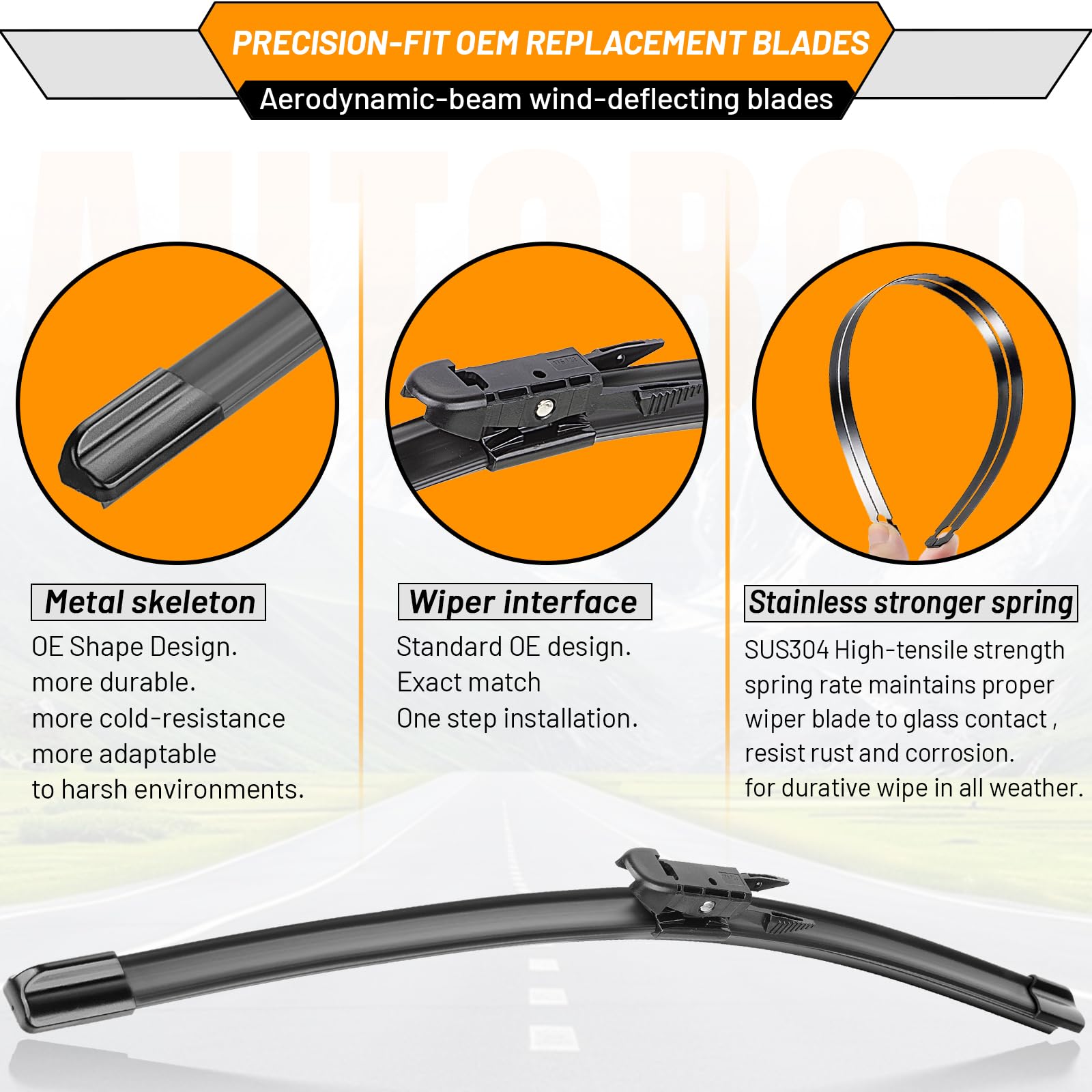AUTOBOO pinch-tab installation on wiper arm for fast tool-free fit