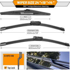 AUTOBOO blade installed on CX‑5 front windshield improves wet visibility