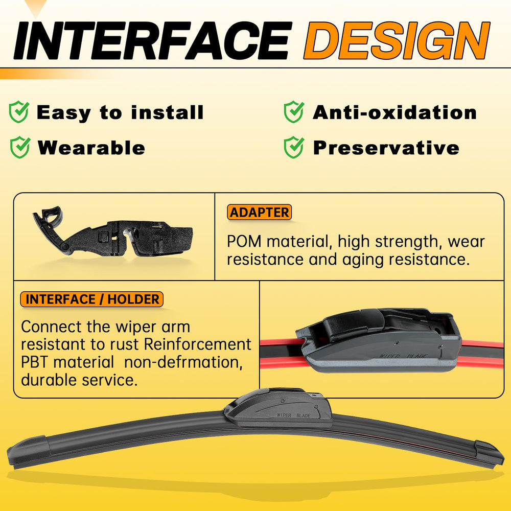 AUTOBOO blades installed on windshield demonstrating improved visibility in rain