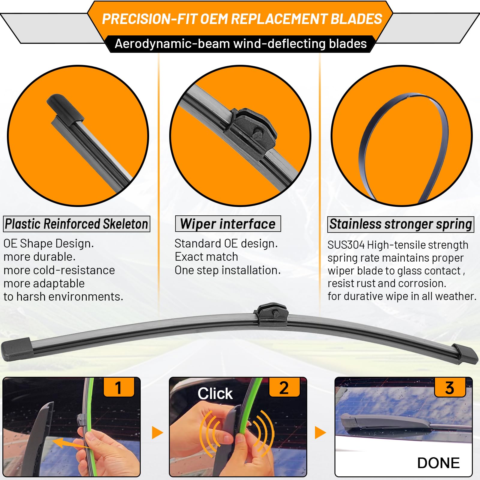 AUTOBOO installed 20-inch passenger blade ensuring even contact