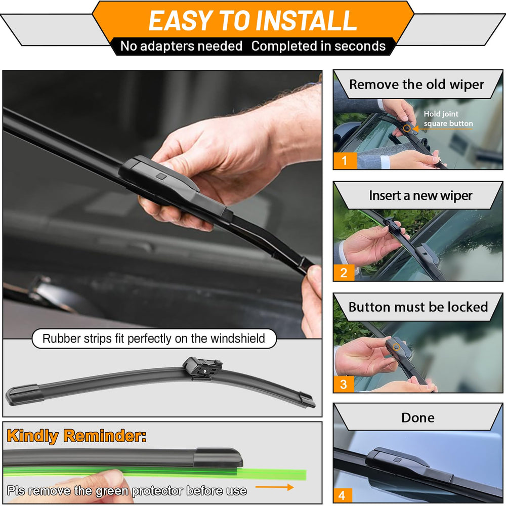 AUTOBOO wipers on Audi driving in rain improving driver visibility