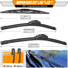 AUTOBOO front blades mounted on Chevy Blazer windshield for improved visibility