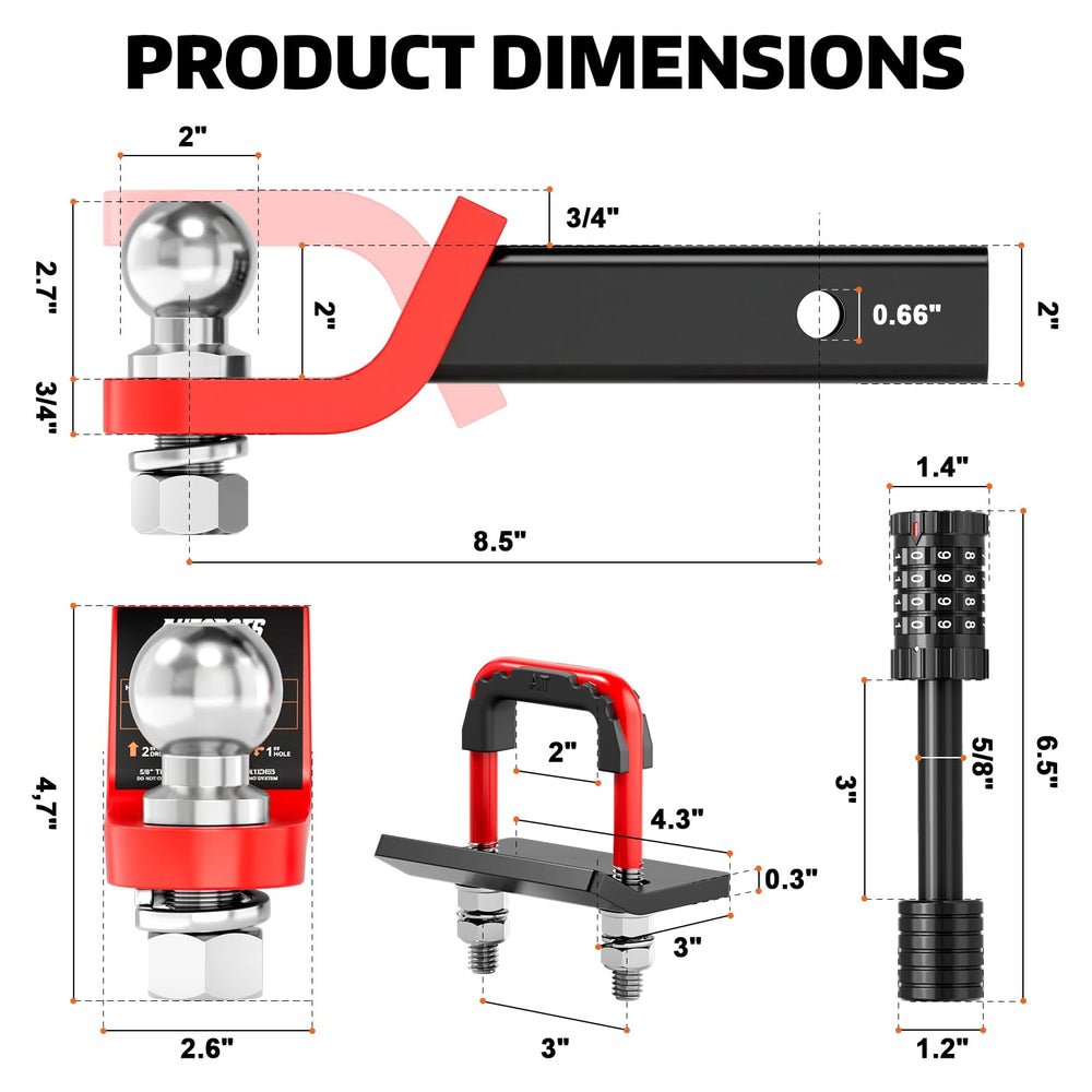 AUTOBOTS keyless combination pin close-up offering theft-deterrent benefit