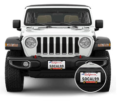 AUTOBOXCLUB USMC license plate frame back detail highlighting stabilizing tabs for secure, rattle-free mounting benefit: steady fit