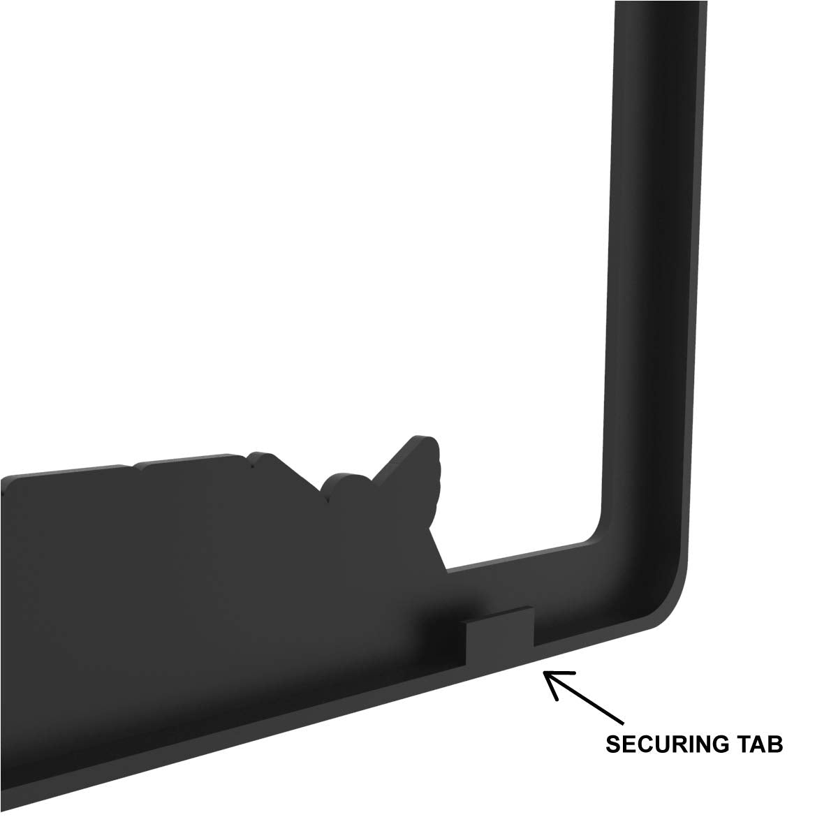 AUTOBOXCLUB USMC license plate frame shown with ruler for size scale benefit: confirms universal fit for standard plates