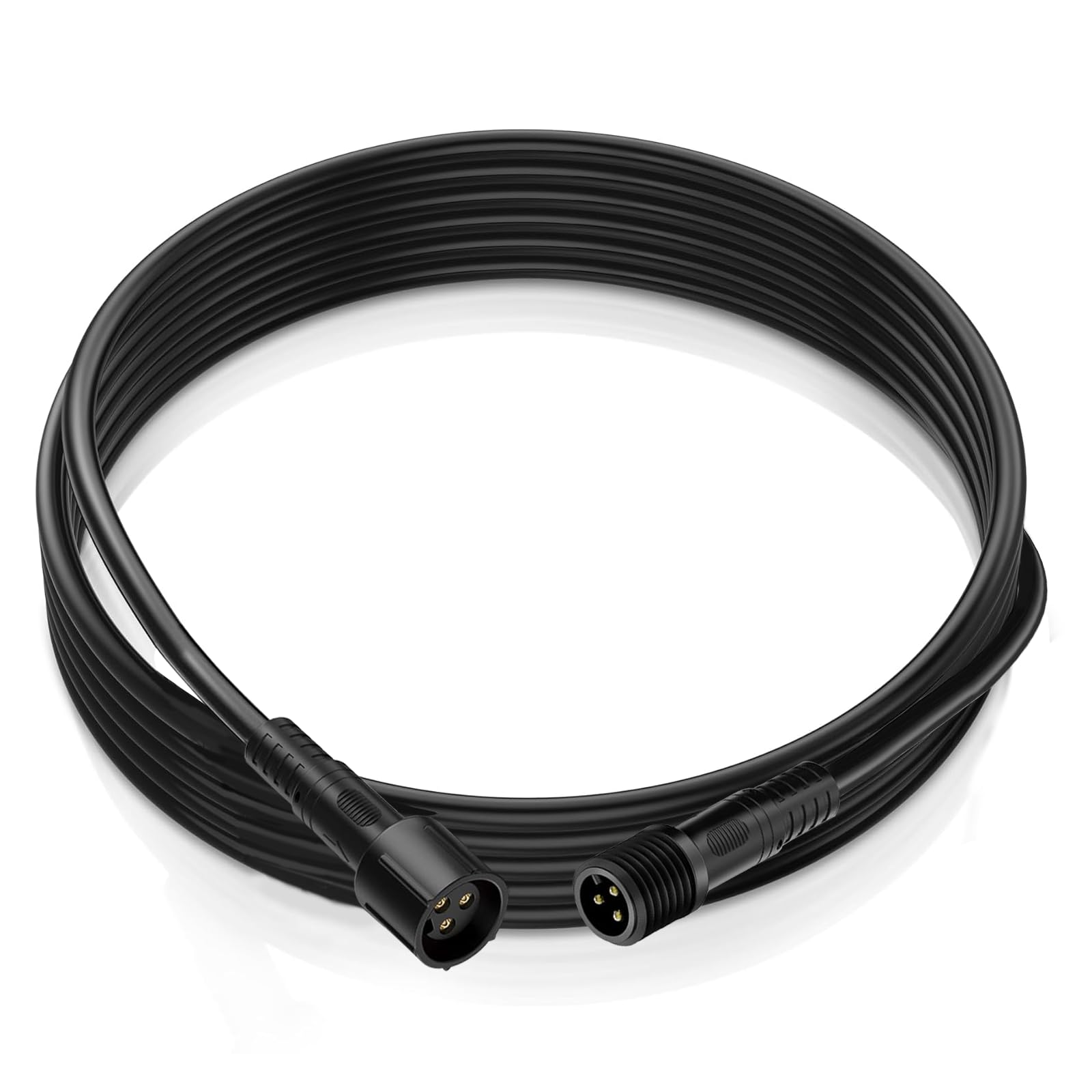 Auto Buero front packaging showing four 4ft extension wires and included hardware for faster setup
