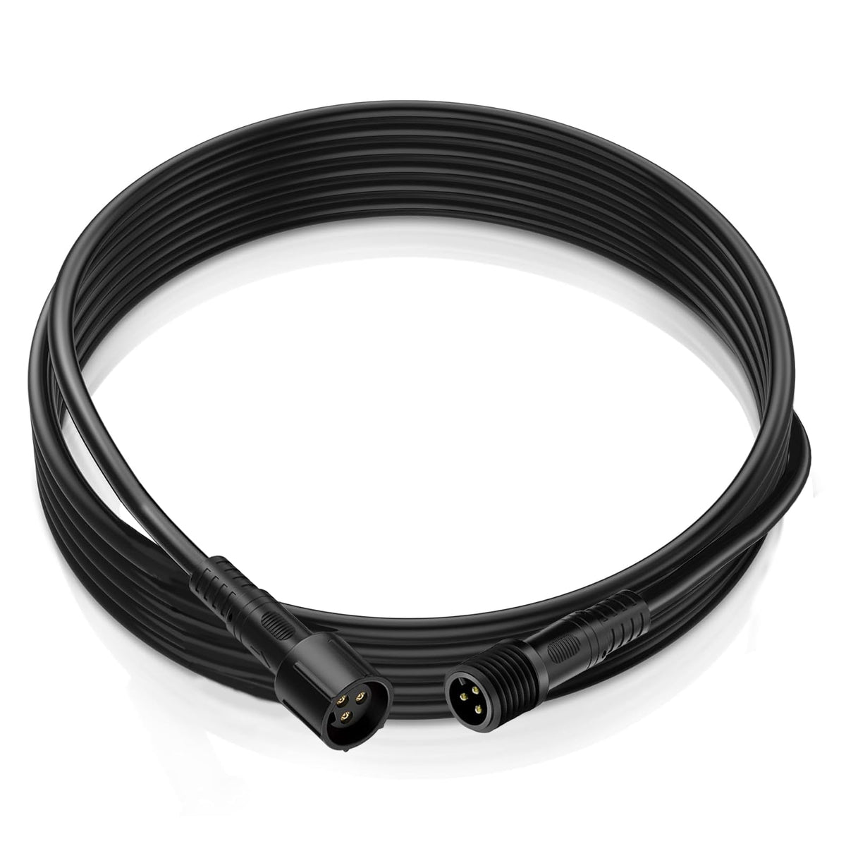 Auto Buero front packaging showing four 4ft extension wires and included hardware for faster setup
