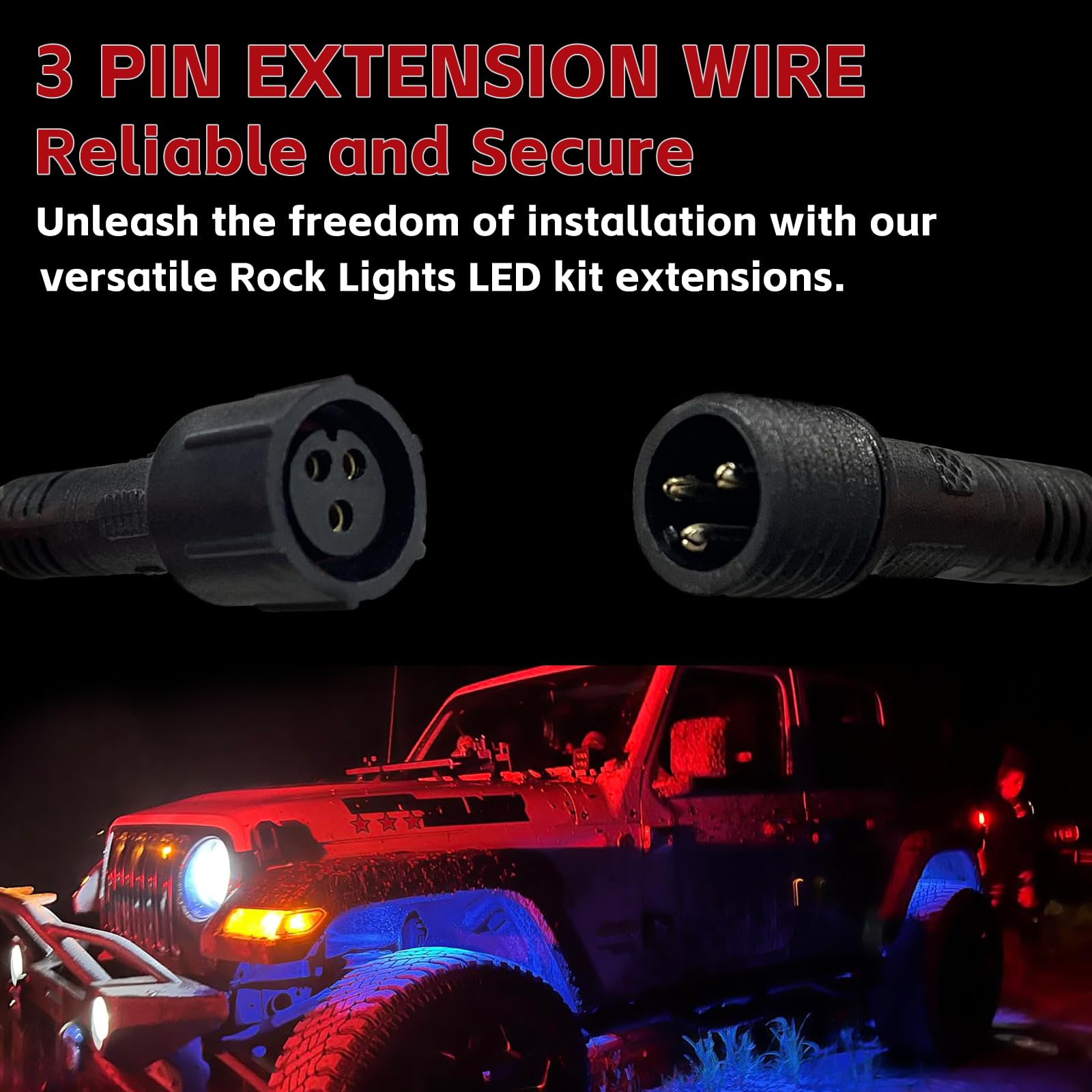 Auto Buero installed underglow on a truck demonstrating even RGB illumination for enhanced visibility
