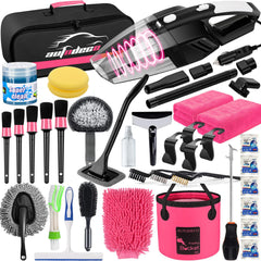 AUTODECO front packaging showing full 41-piece kit and pink accents for complete cleaning