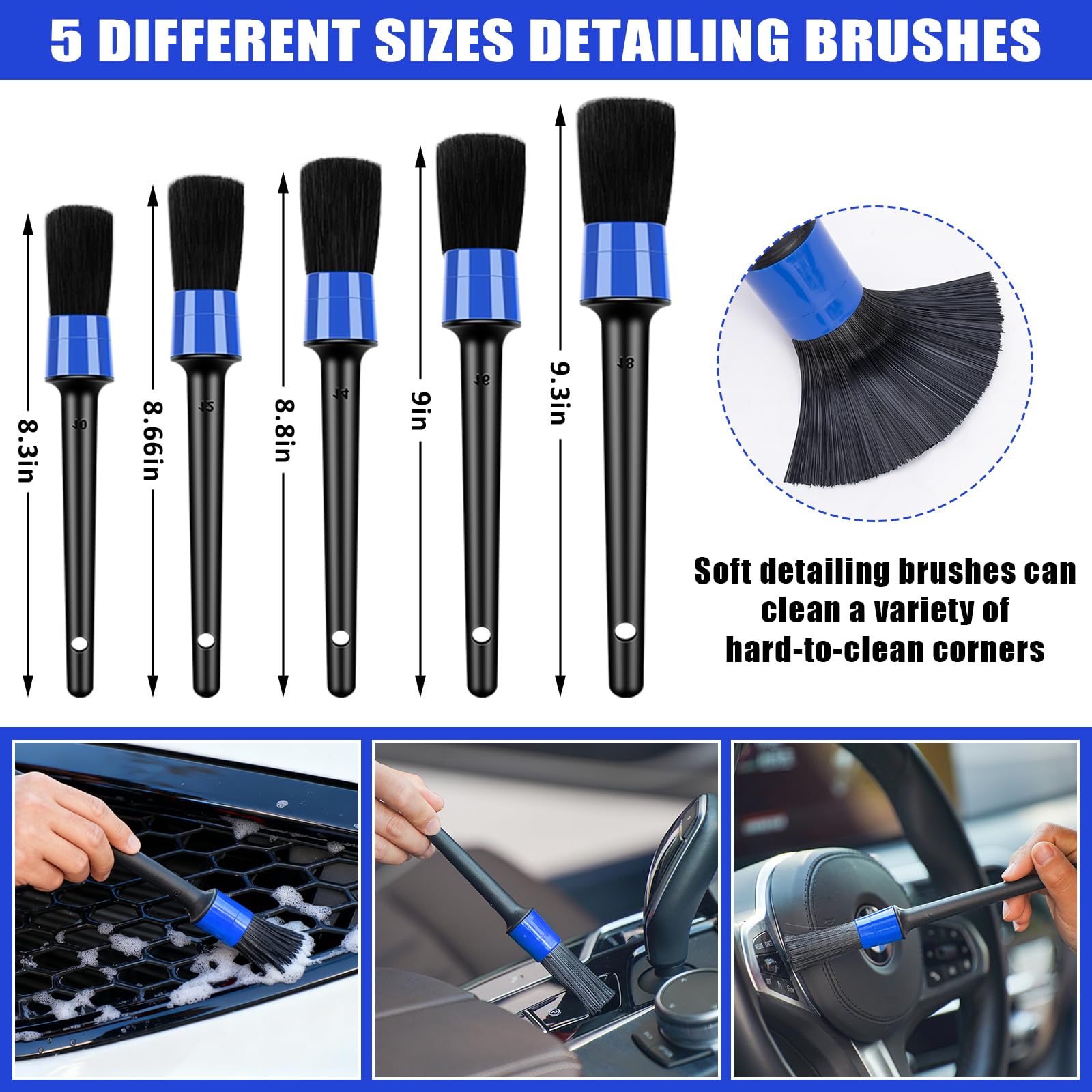 AUTODECO microfiber pad texture demonstrating streak-free cleaning