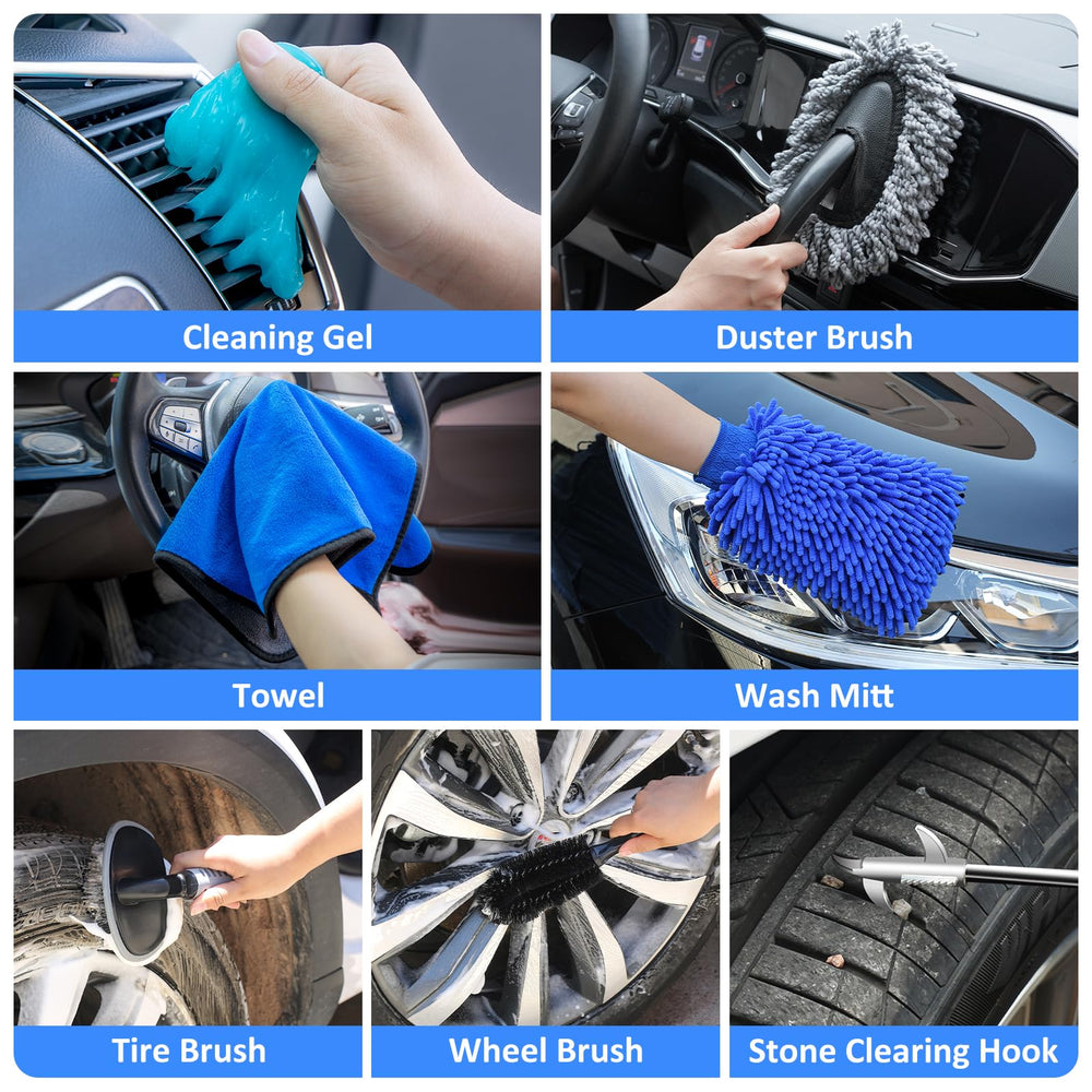AUTODECO spray bottle and wax applicators for spot polishing and trim care