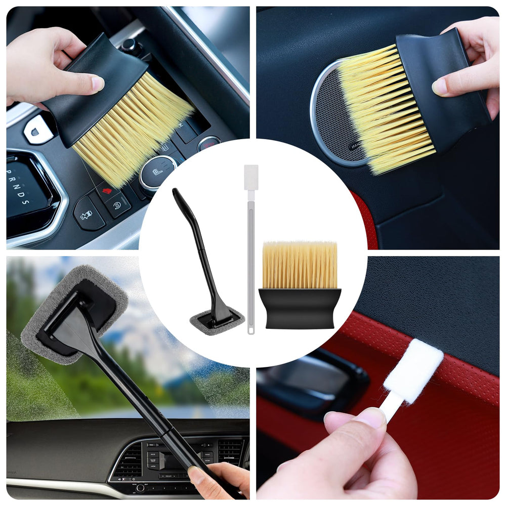 AUTODECO wheel and tire brushes cleaning spokes and rubber without scratching