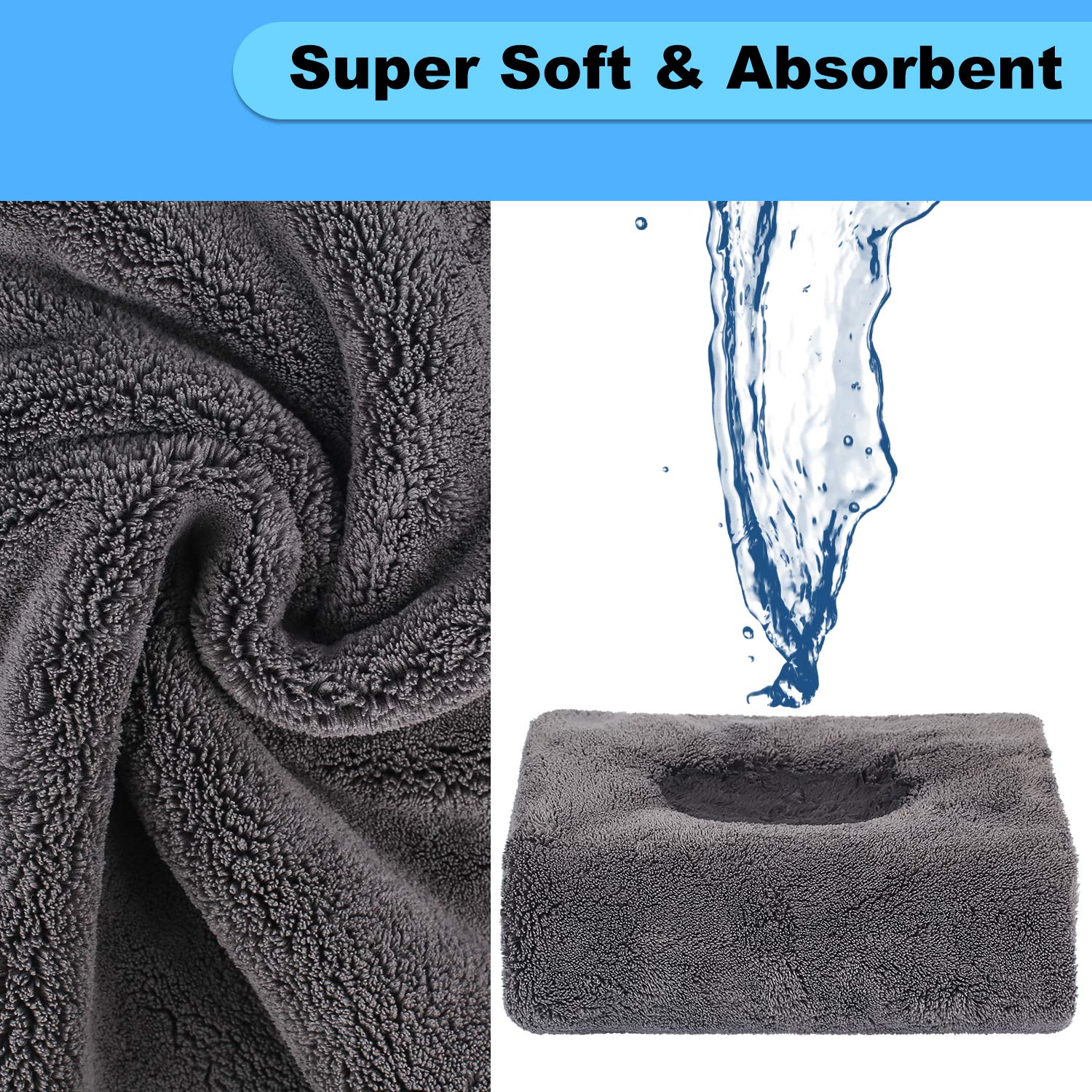AUTODECO towel beside handle detail highlighting comfortable grip and quick cleanup