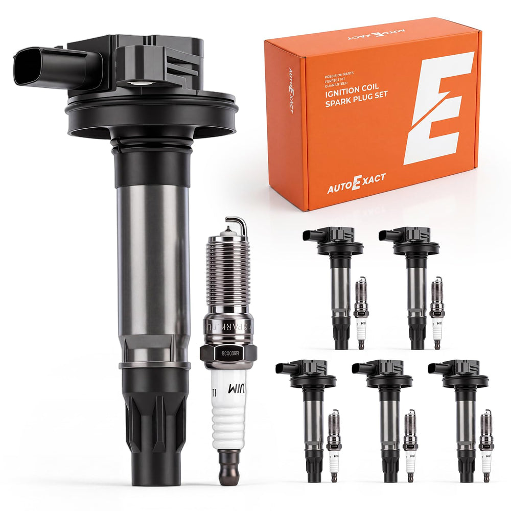 Autoexact front packaging showing full six-coil and six-plug kit for easy identification and purchase