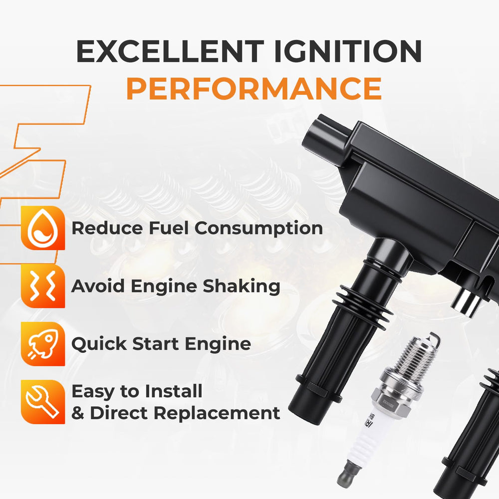 Autoexact ignition coil connector close-up, easy plug-in installation benefit