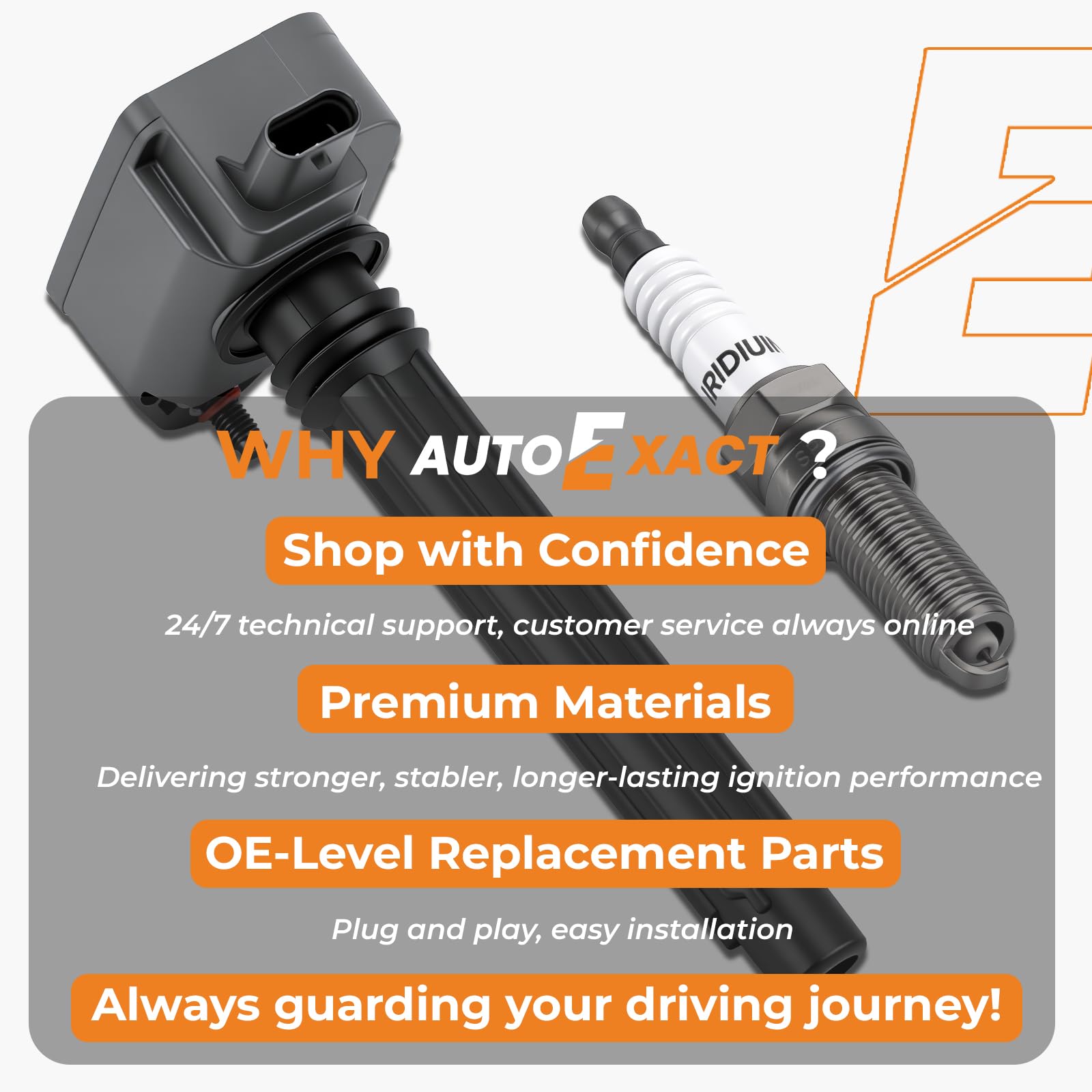 autoexact kit components laid out showing six coils and six plugs for full bank replacement