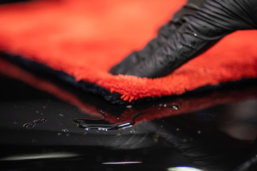 Autofiber close-up of twist pile fibers protecting paint while lifting water effectively