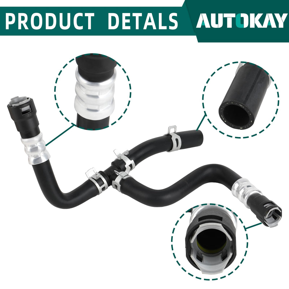 AUTOKAY close-up of hose connection ends highlighting seal surfaces and reliable coolant sealing