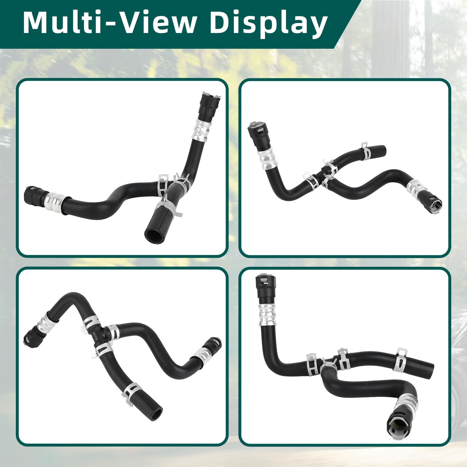 AUTOKAY hose next to ruler showing measurements and scale for accurate fit verification