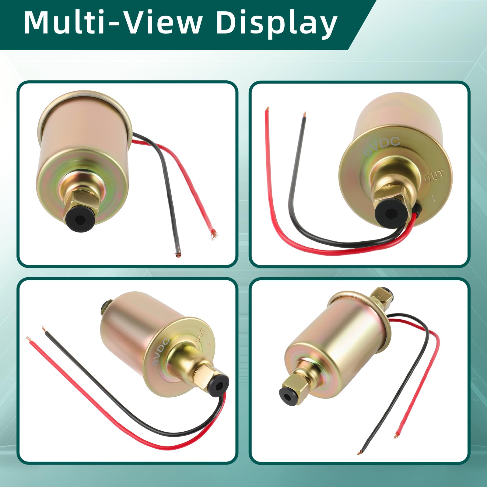 AUTOKAY side profile of pump highlighting durable metal housing and mounting point