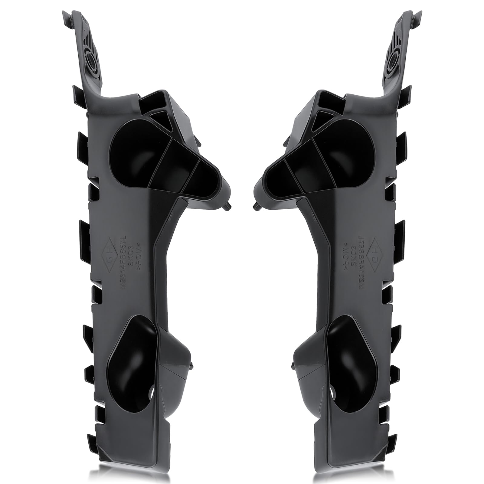 AUTOKAY front view of both bumper retainer brackets for quick visual confirmation