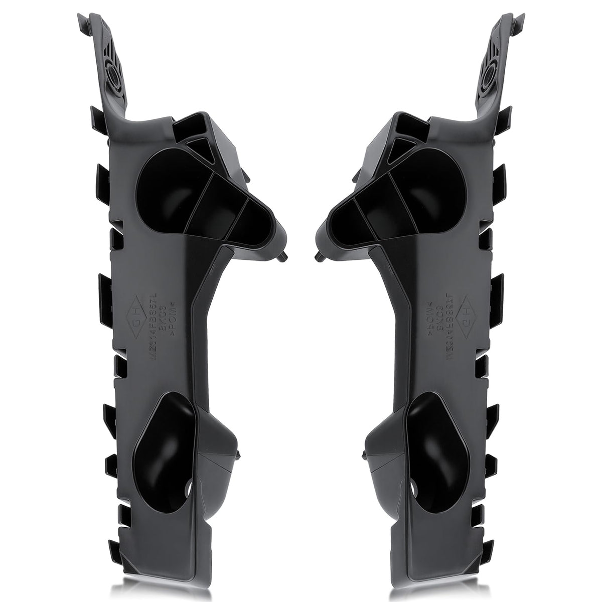 AUTOKAY front view of both bumper retainer brackets for quick visual confirmation