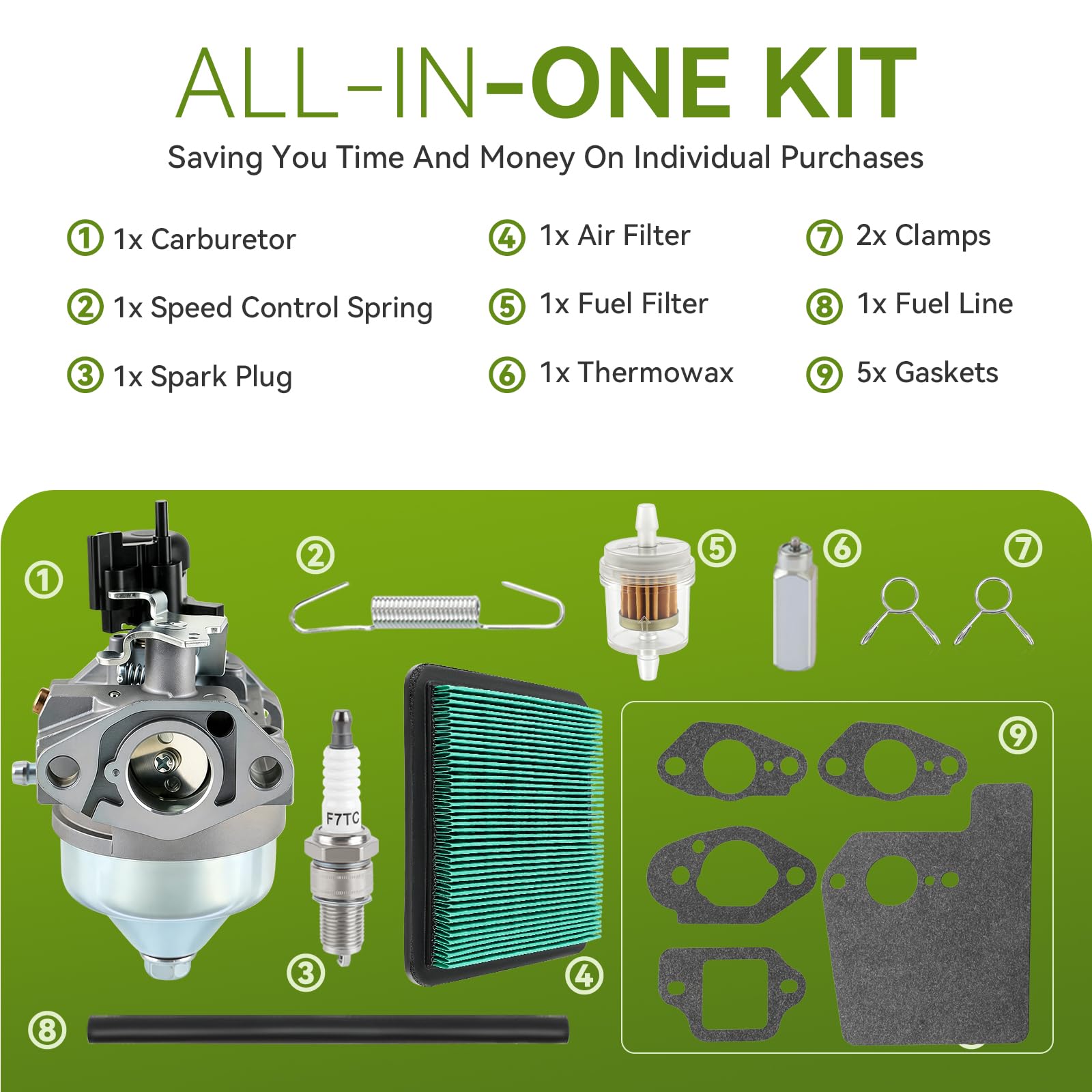 AUTOKAY product in a mower repair setting highlighting quick field replacement