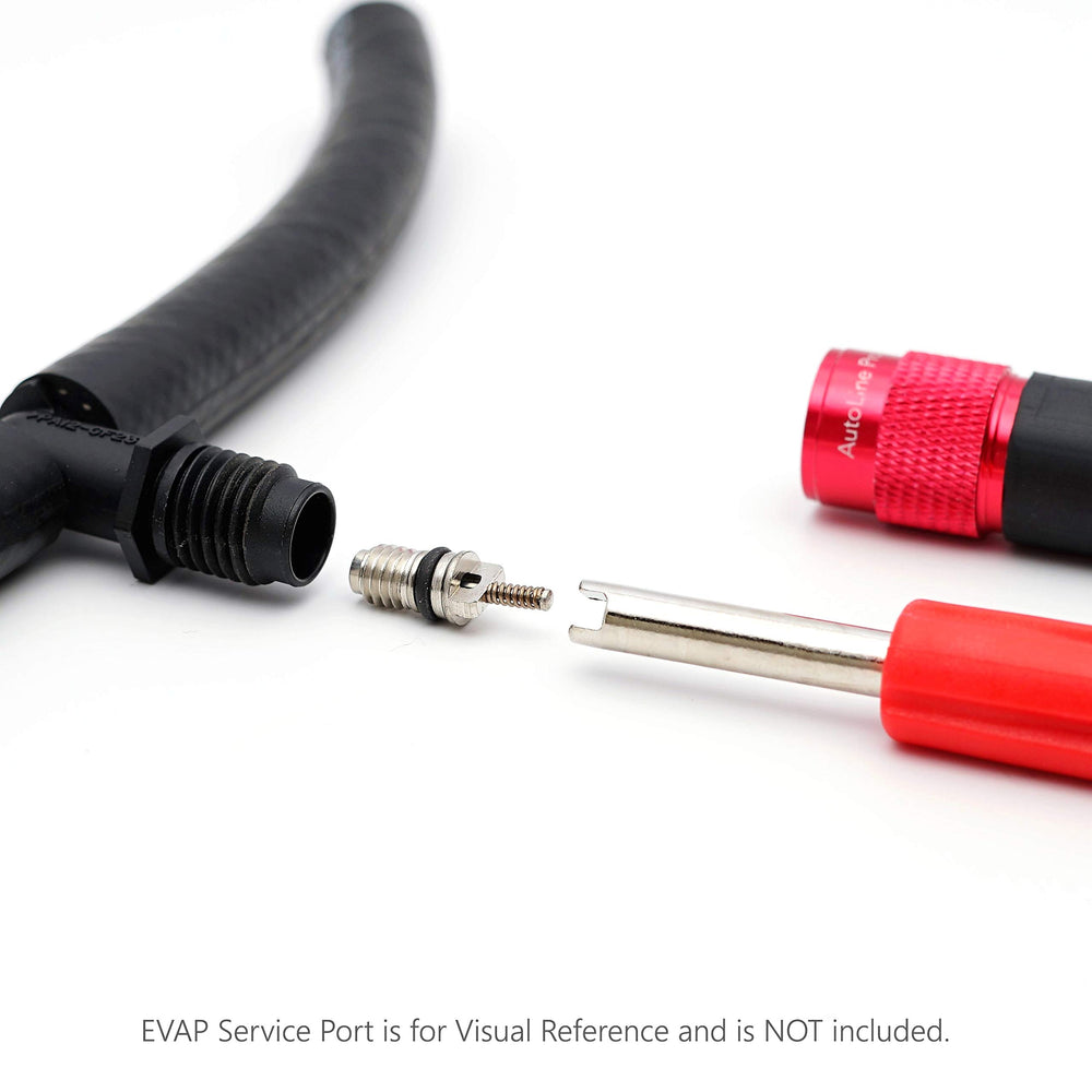 AutoLine Pro adapter installed on EVAP service port for secure testing