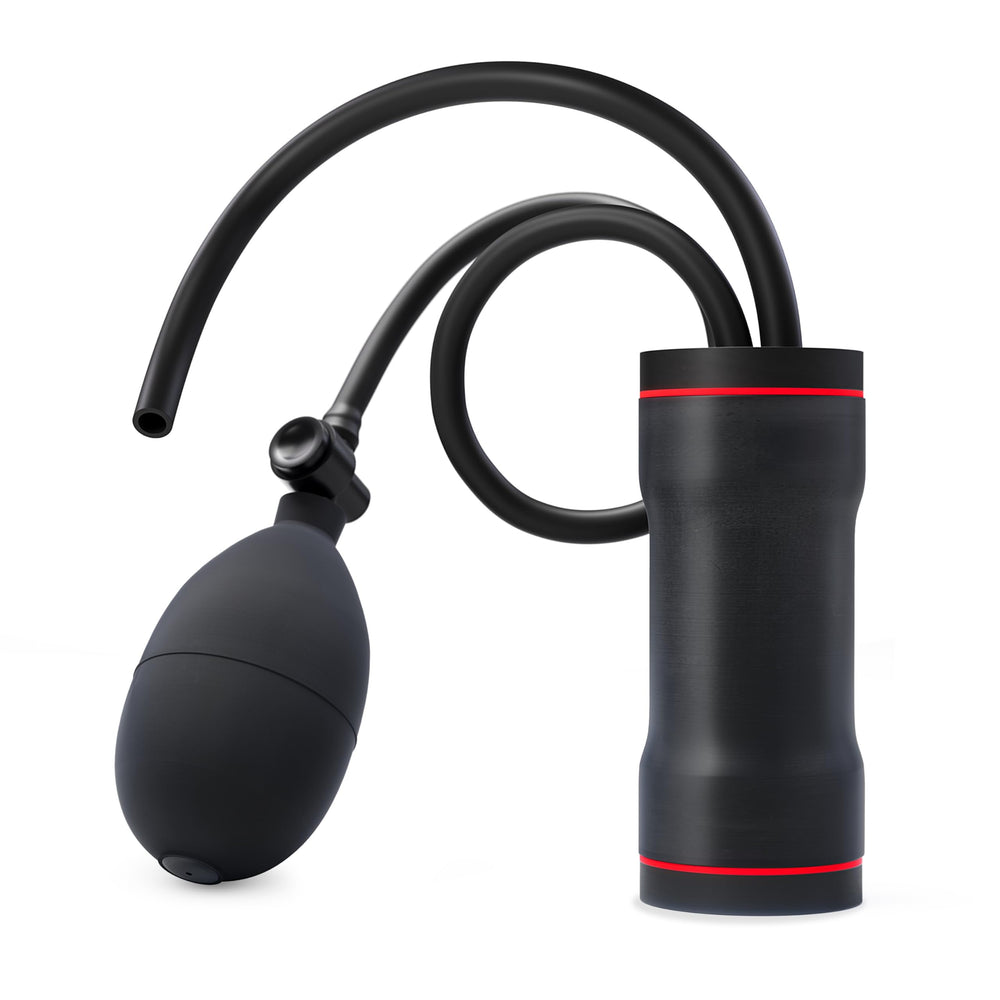 AutoLine Pro front view showing full bladder adapter and pump, highlighting durability