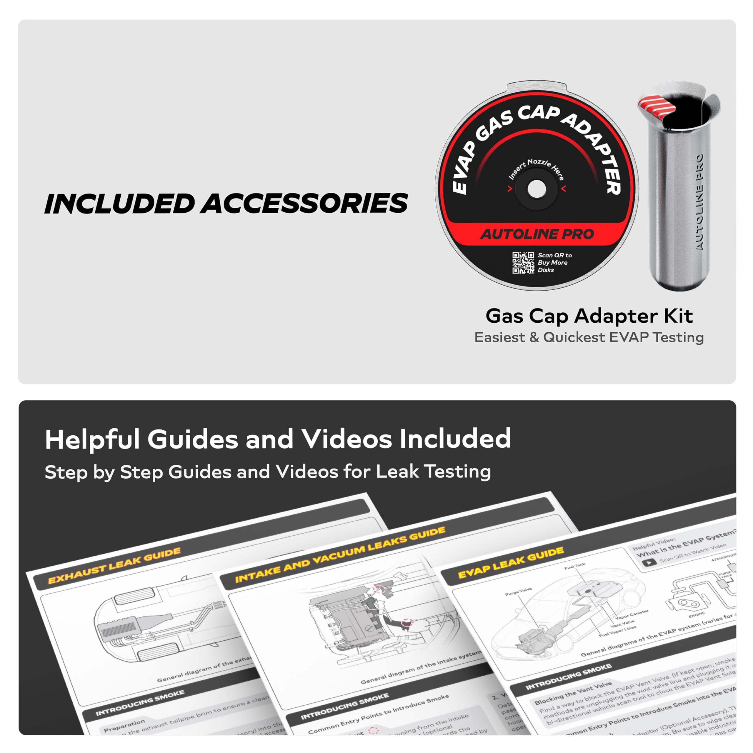 AutoLine Pro in-use EVAP test on vehicle, locates subtle vapor leaks
