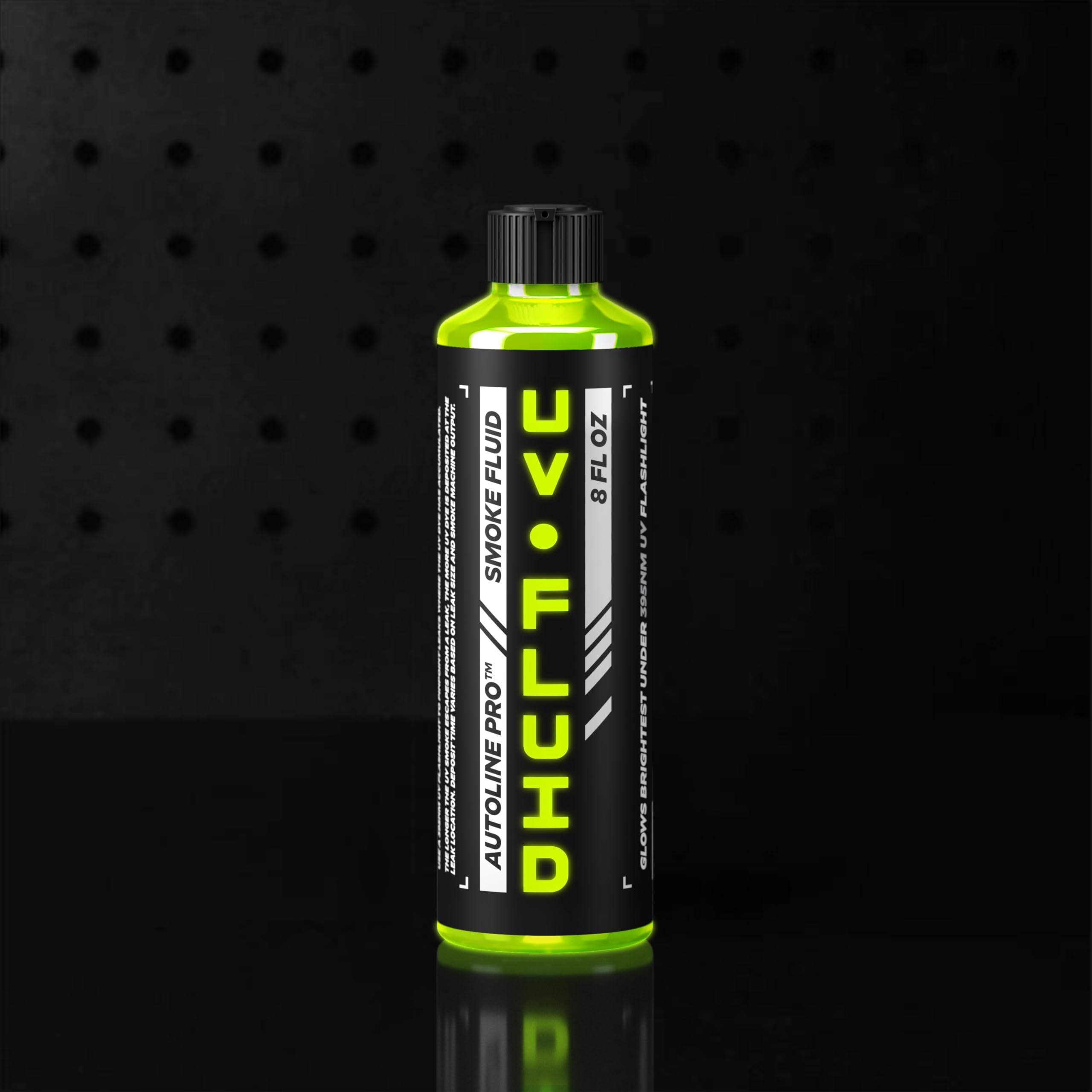 AutoLine Pro bottle next to ruler showing size and capacity advantage