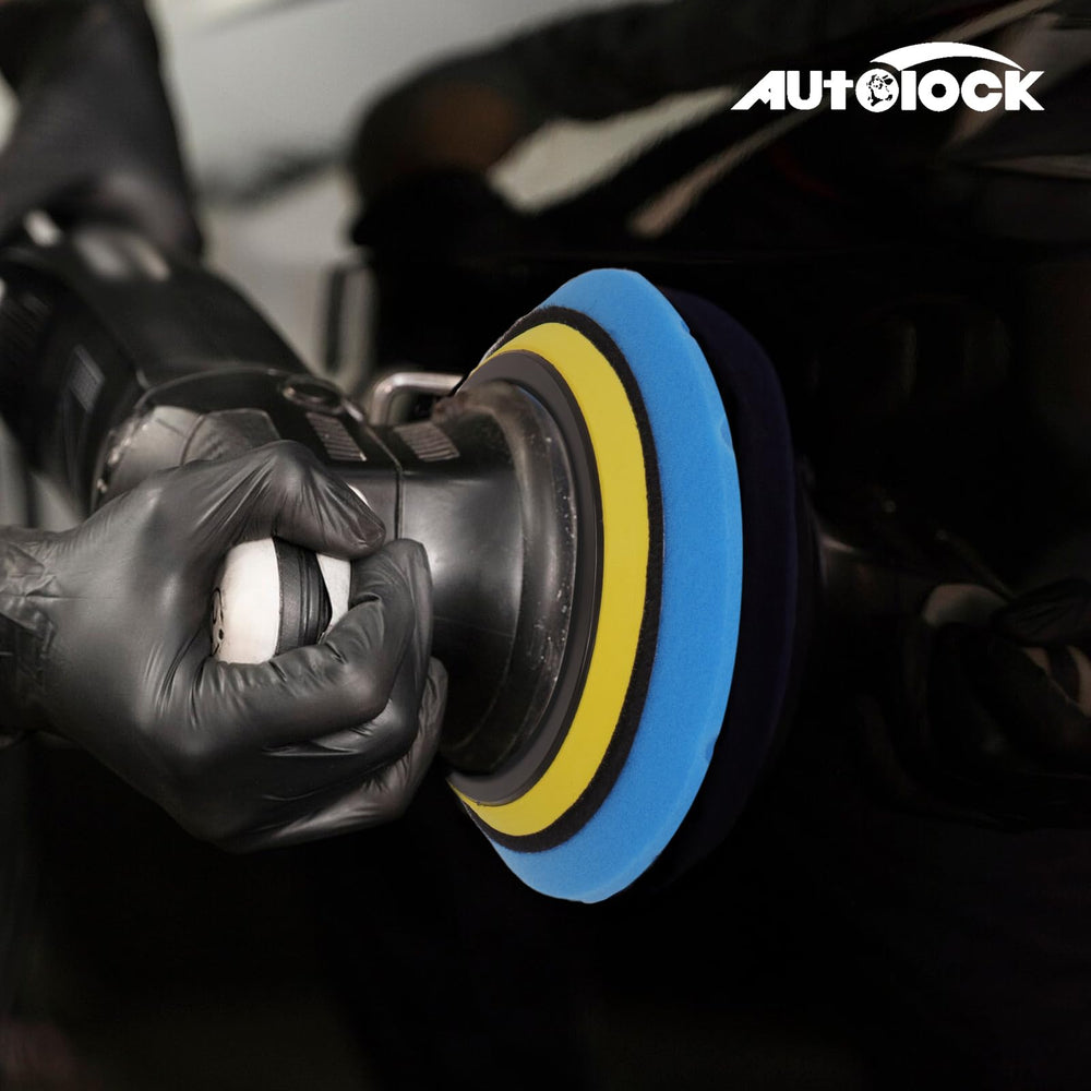 Autolock finishing pad spreading polish evenly to reveal gloss and minimize swirl marks