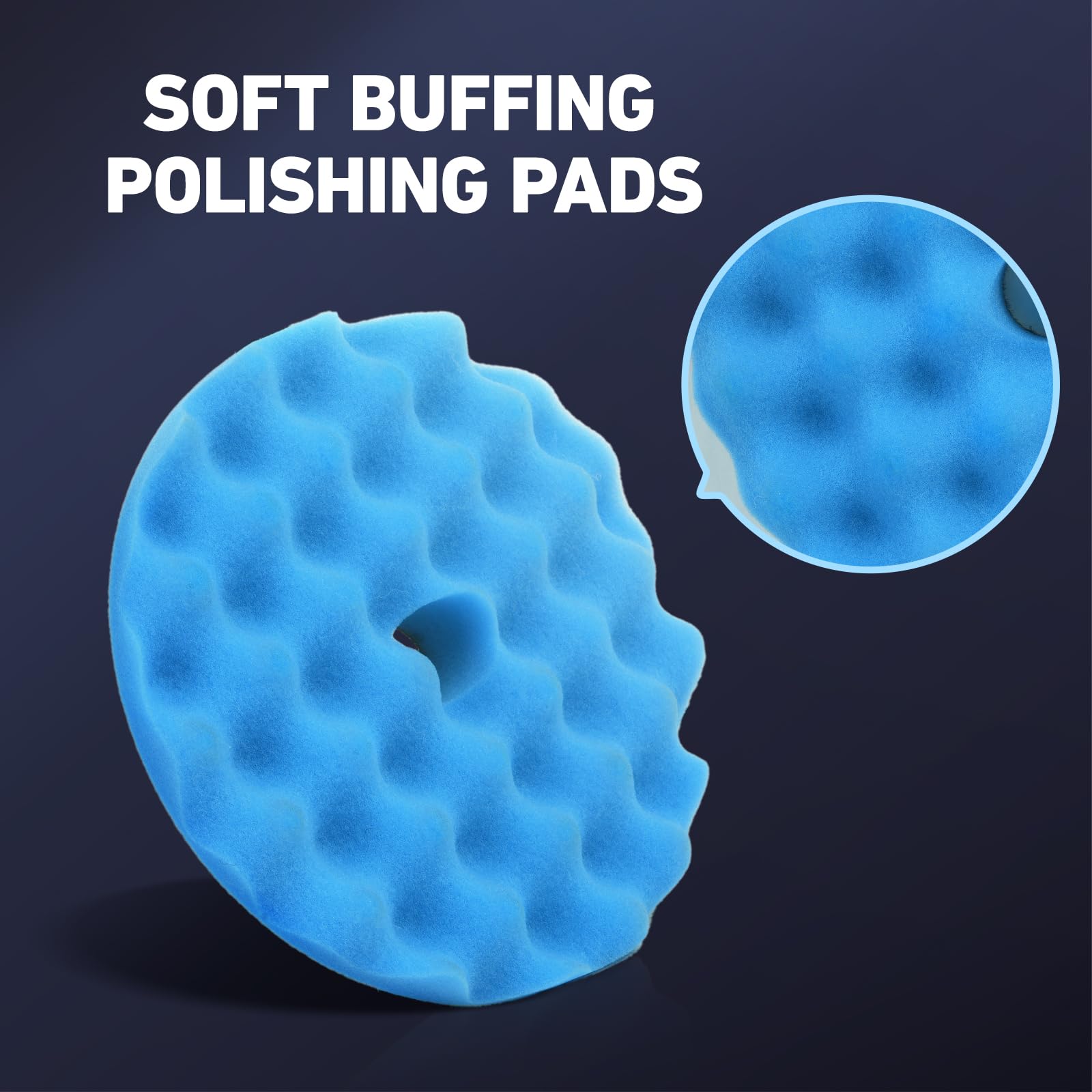 Autolock pads mounted on backing plate during polishing demonstrating secure fit and ease of use