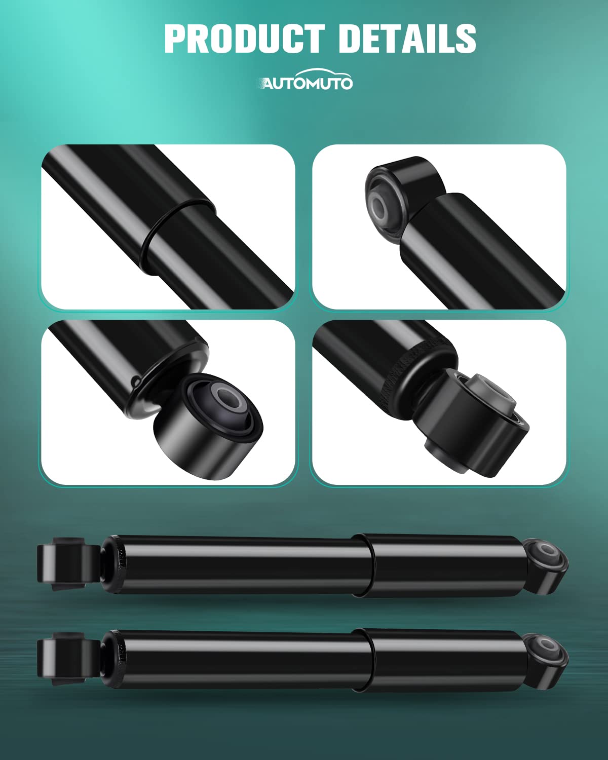 AUTOMUTO piston rod close-up highlighting hardened finish for longer life
