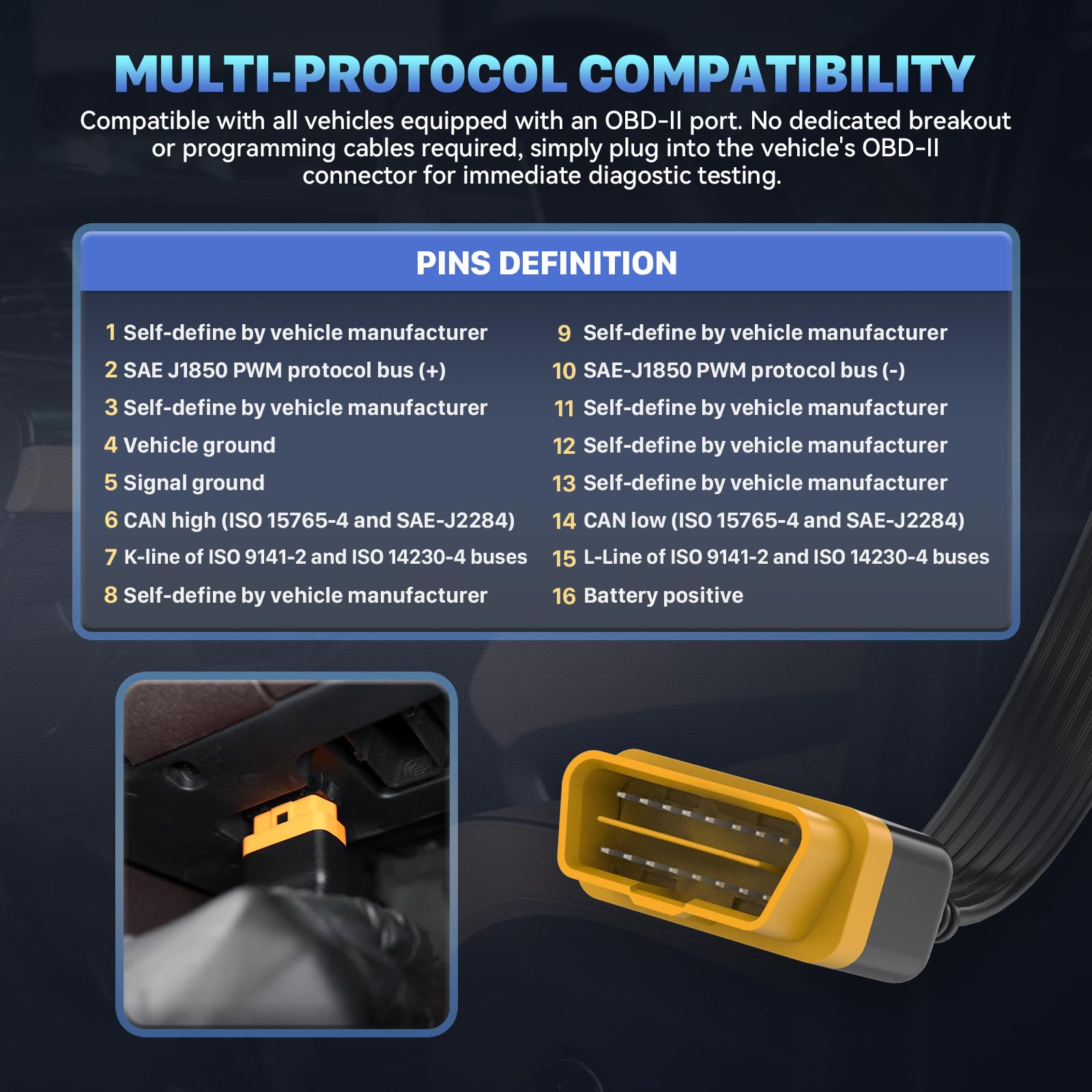 AUTOOL OLED display showing per-pin voltages for accurate line monitoring