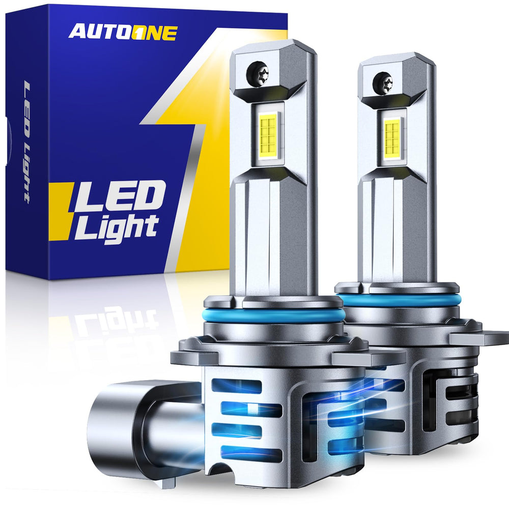 AUTOONE 9012 front view showing LED array and plug for easy upgrade