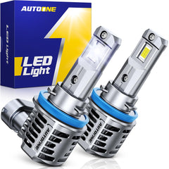 AUTOONE front packaging showing bulb pair and model for easy selection