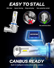 AUTOONE bulb installed in headlight housing demonstrating improved road illumination