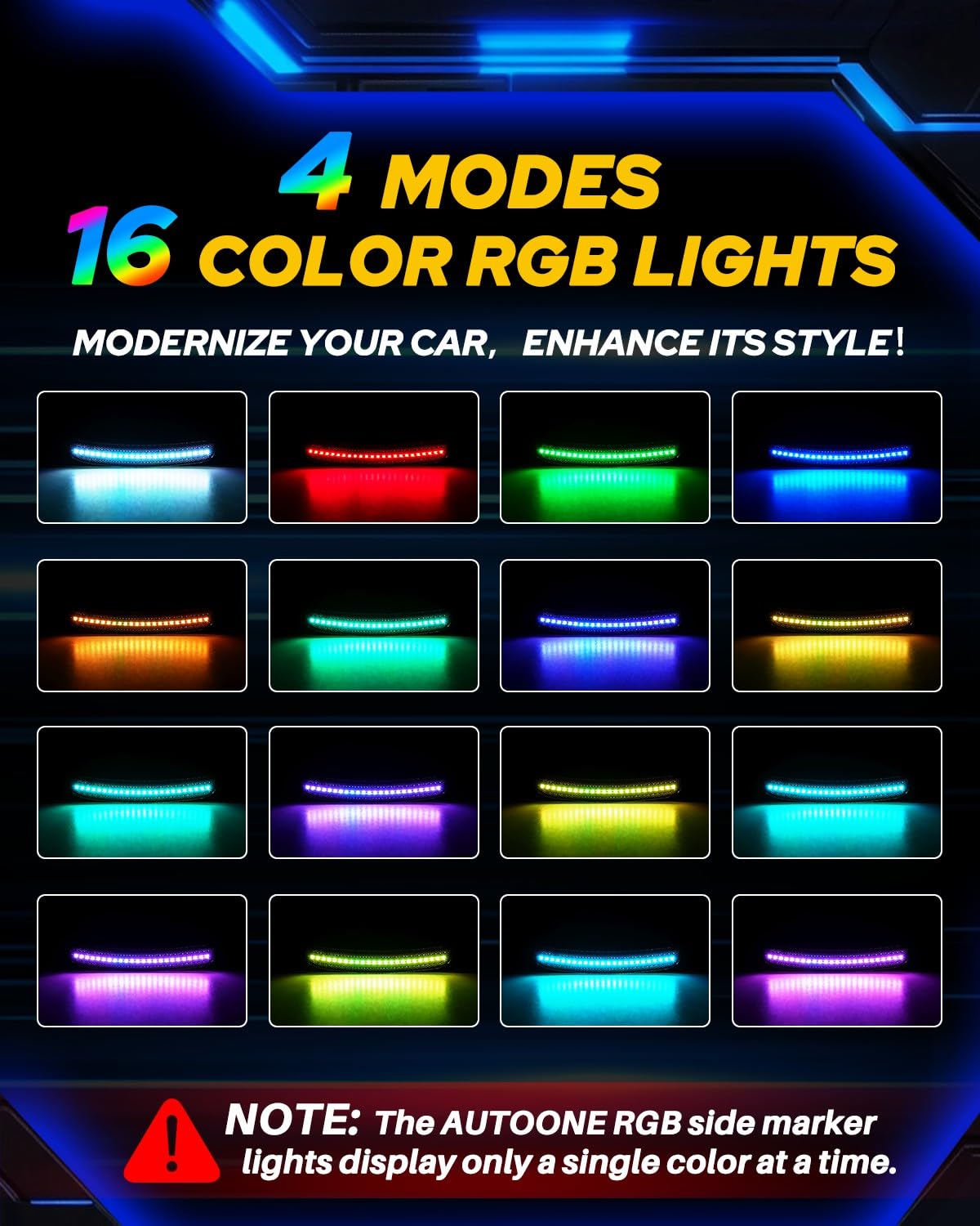 AUTOONE remote control with color options for effortless customization