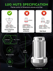 AUTOPTIM close-up of nut thread and 60° seat highlighting precise fit and safety