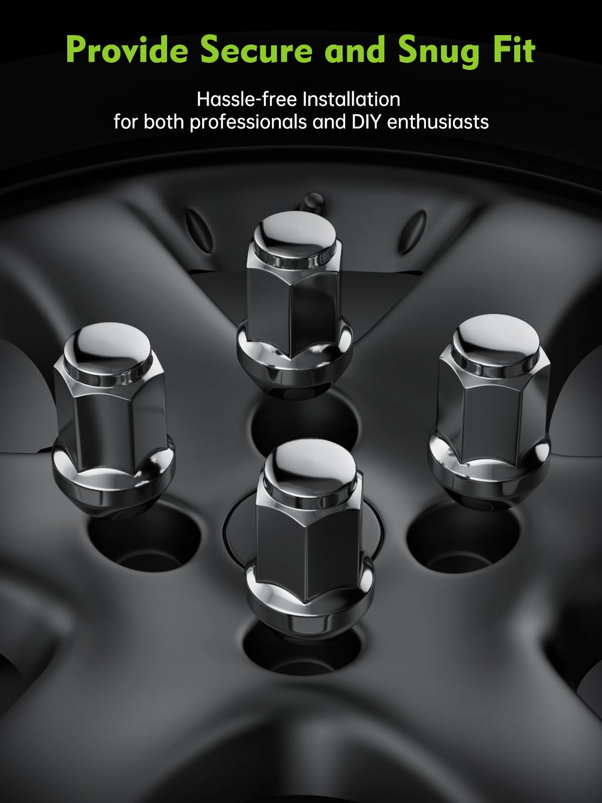 AUTOPTIM overhead group shot of all 16 nuts illustrating complete set and uniform finish