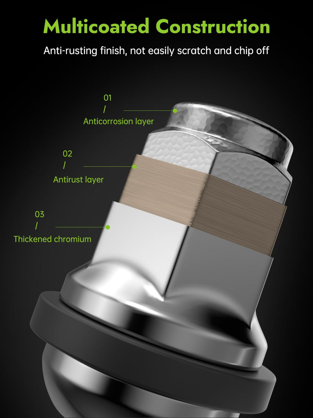 AUTOPTIM lug nuts installed on a Honda wheel demonstrating factory-style fit and appearance