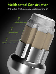 AUTOPTIM included socket displayed with lug nuts for convenient installation and correct fit